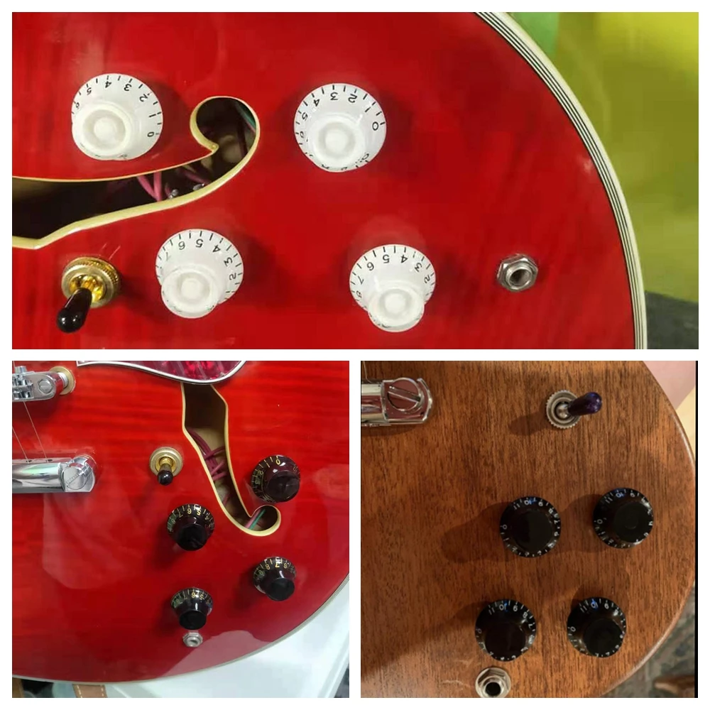 top hut gitarre geschwindigkeit glocke knöpfe volume tone control knob 6mm für lp sg elektrische gitarre pack von 4 free global shipping