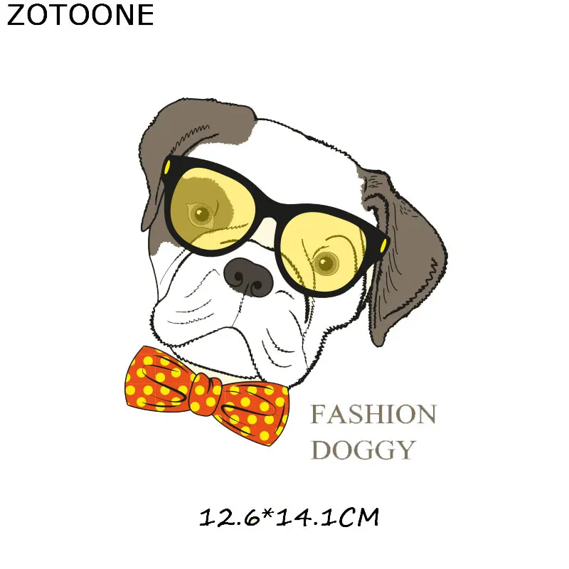 ZOTOONE милая собака мультфильм Железная на патч для детей наклейка на одежду DIY животных Тепловая аппликация передачи для футболки с принтом G - Цвет: 86