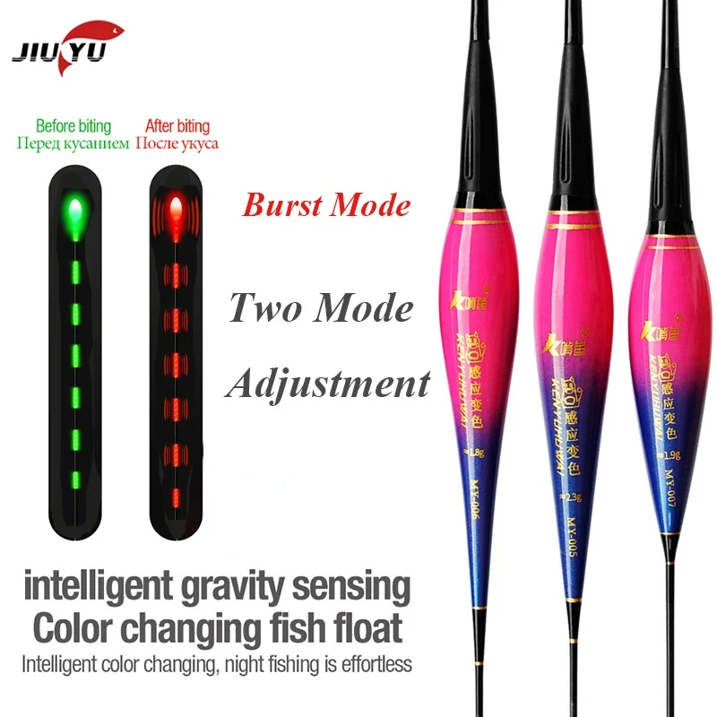 

JiuYu Smart Led Light Fishing Float Gravity Sensor Flash Fish Bite Remind Buoy Glowing Electric Fishing Without Battery