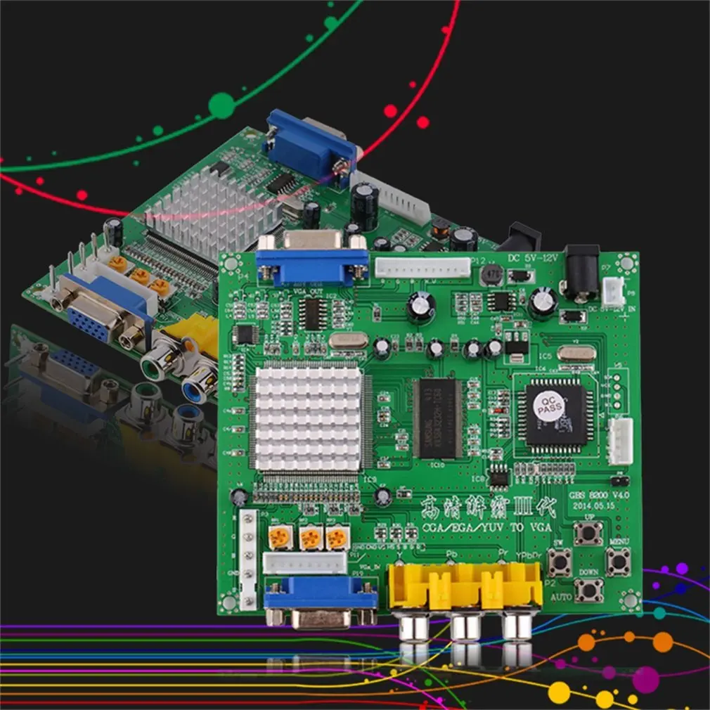 1 шт. новая аркадная игра RGB/CGA/EGA/YUV К VGA HD видео конвертер доска HD9800/GBS8200 Лидер