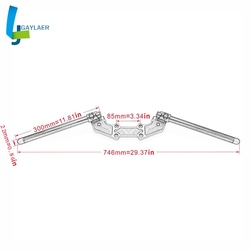 

For Kawasaki Z800 2013-2018 Handle Bars Motorcycle Handlebar Clip On Fork Top Tree Triple Clamp Set