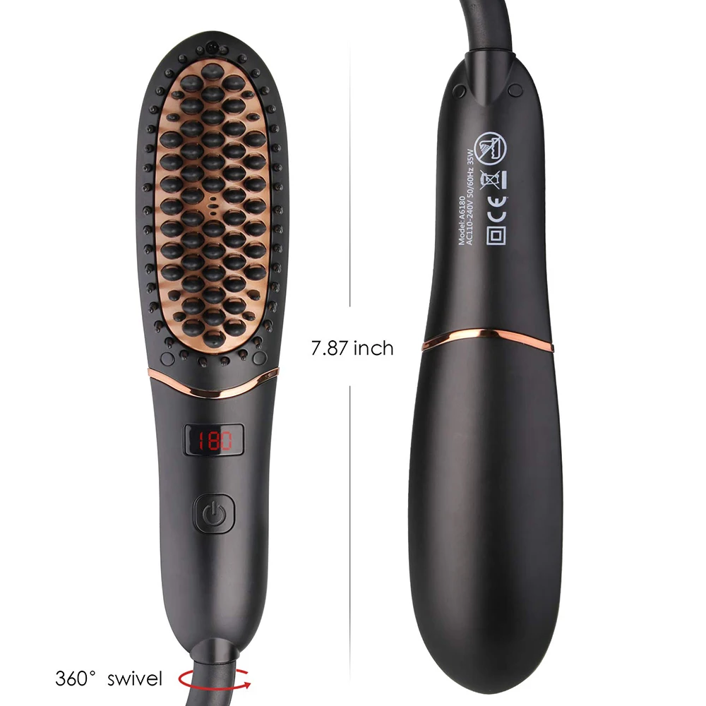 Hair Straightening Brush The One Upper Tourmaline Infused Ceramic Plates For All Types Fine Thick Wavy Straightener | Красота и