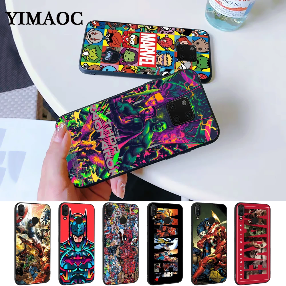 Marvel Comics &quotрукоделие принт рисунок силиконовый чехол для Huawei Mate 10 Pro 20 Lite Nova 2i 3 3i 4 5i