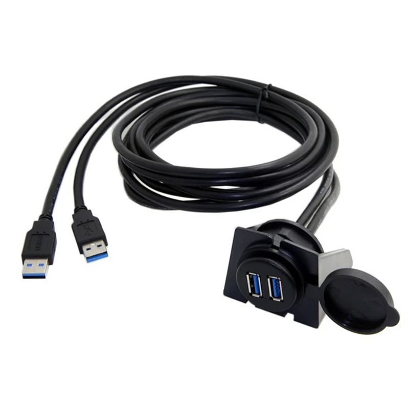 Двойной USB 3 0 штекер-гнездо кабель аксессуары портативный для автомобиля