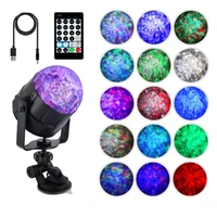 usb ir remote starry sky galaxy projector 15colors water wave magic rotating ball disco stage lights ktv dj holiday party decor