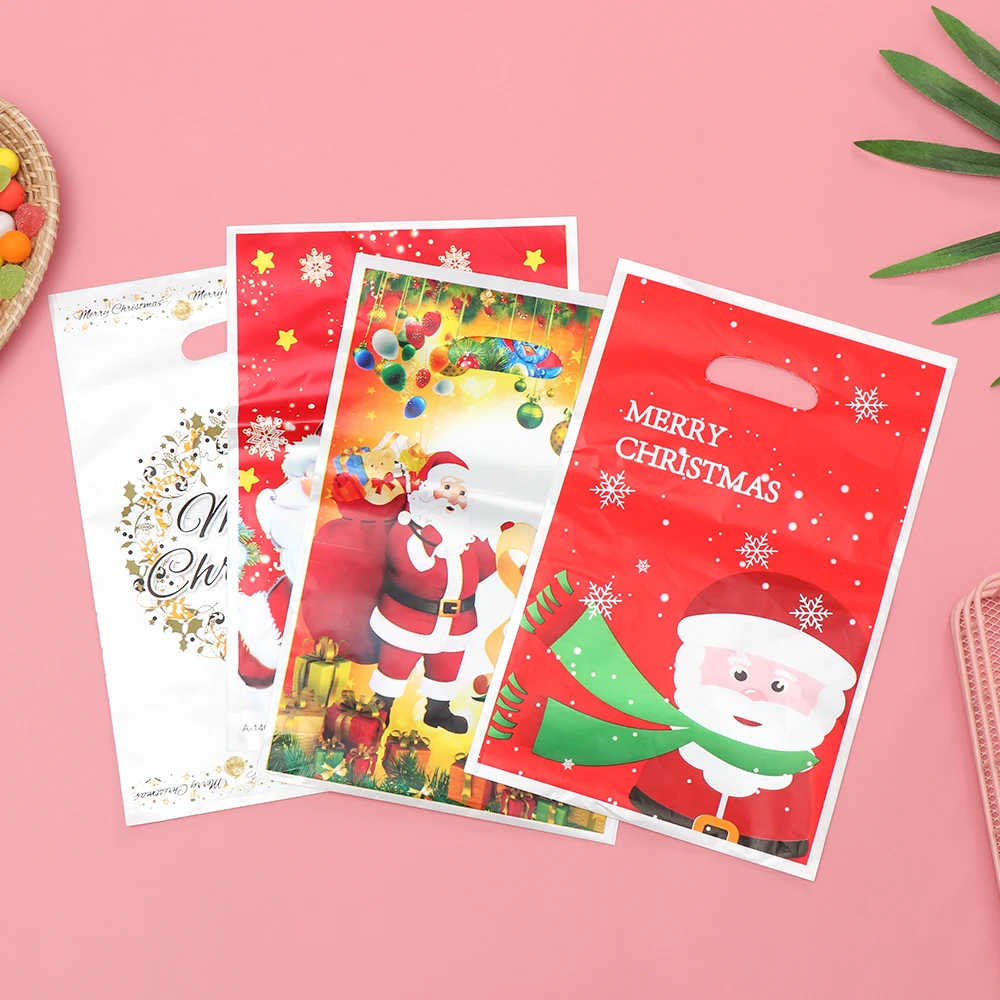 10 шт. Рождественский Санта Клаус пакет для печенья конфеты упаковка