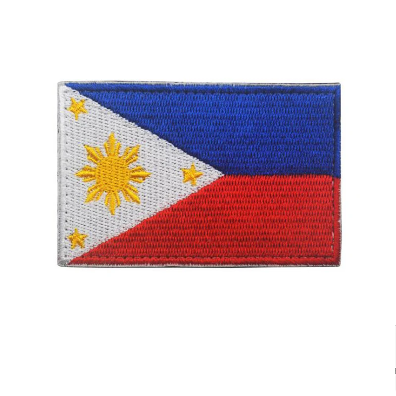 3D тактическое снаряжение Военная Вышивка значок Филиппинский флаг повязка на