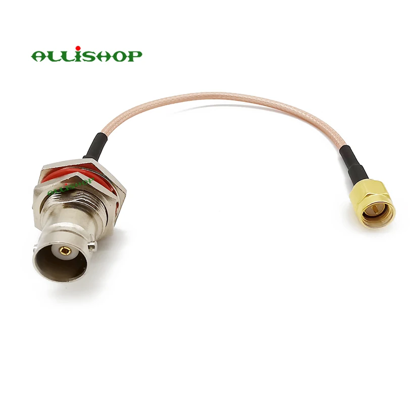Фото ALLISHOP Радиочастотный кабель SMA штепсельная Вилка для BNC Female Bulkhead RG316D двойной ALLISHOP Радиочастотный кабель SMA штепсельная Вилка для BNC Female Bulkhead RG316D двойной