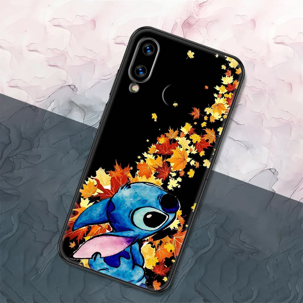 

Cute Stitch Funny Phone case For Huawei Honor 6 7 8 9 10 10i 20 A C X Lite Pro Play black luxury waterproof trend funda painting
