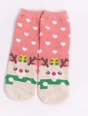 12pairs/lot chirstmas socks woman casual cartoon santa snowman bear deer cotton socks female christmas socks
