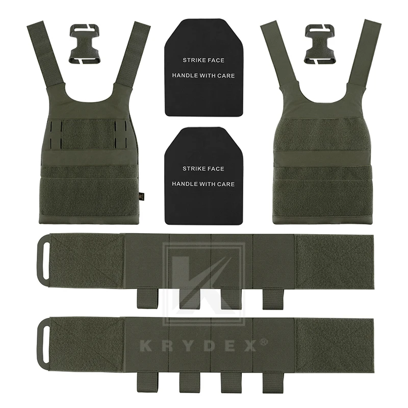 Гибкий жилет для страйкбола KRYDEX RANGER зеленый с низкой видимостью Легкая система