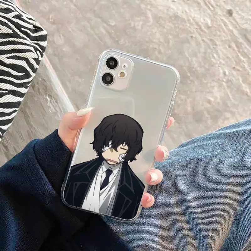 

Bungo Stray Dogs Phone Case Transparent Clear for iPhone 11 12 mini pro XS MAX 7 8 6 6S Plus X 5S SE 2020 XR