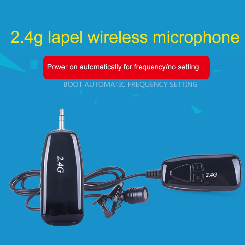 

2020 Newest 2.4g Portable External 2.4G Wireless Hands-free Mini Wired Microphone Easy to operate wireless clip microphones