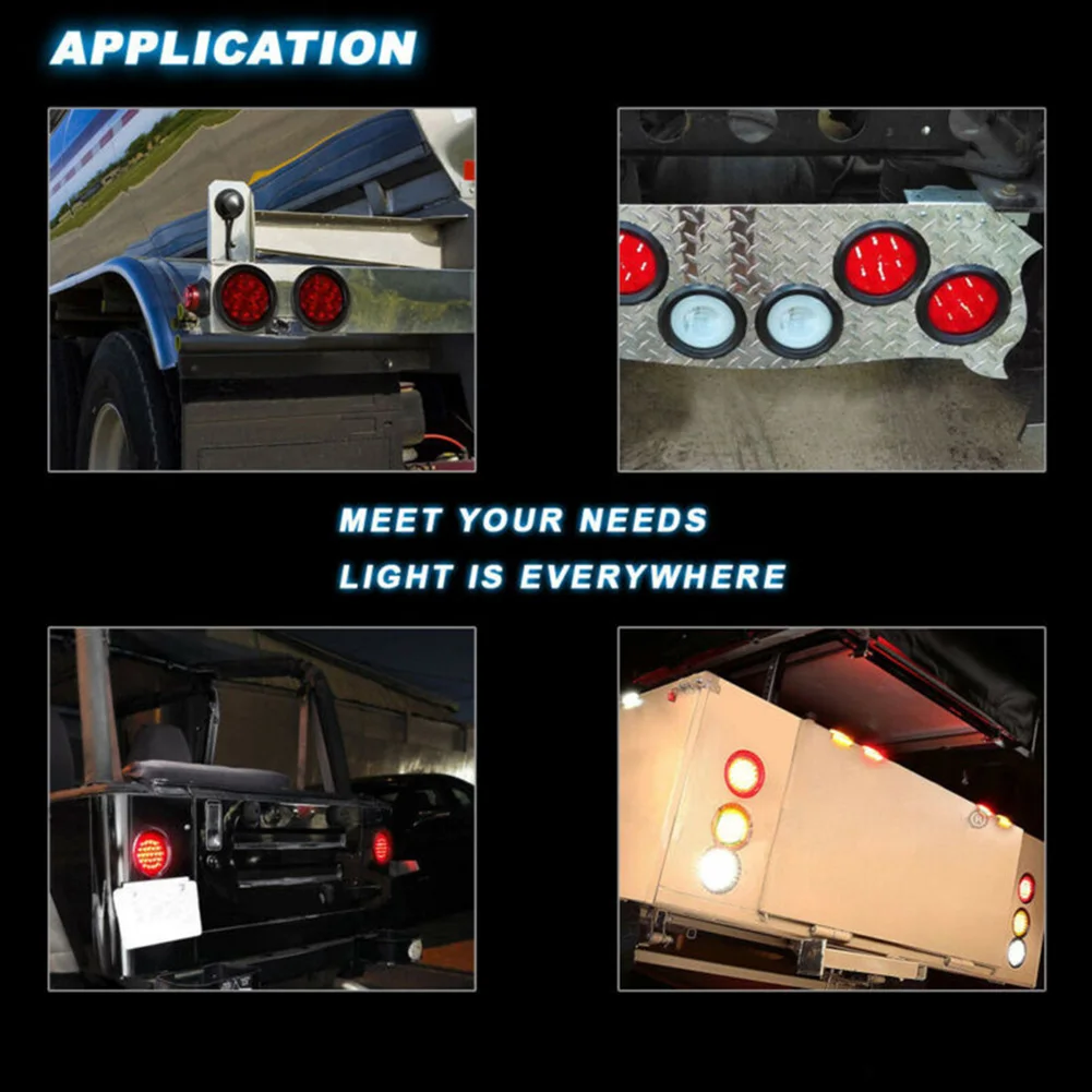 Запечатанный круглый задний фонарь грузовик светильник с прицепом провода 12V 12