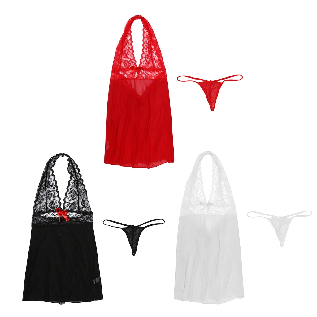 

Женское нижнее белье, комплект кружевного Babydoll, на бретелях, сорочка, Холтер, Тедди, v-образный вырез, Пижама