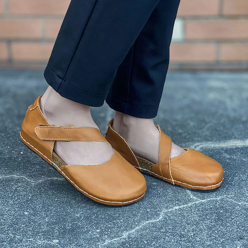 

DANIFFER Women Summer Casual Sandals Buckle Sewing Woman Shoes Female Ladies Leather Vintage Wedge Platform Sandles