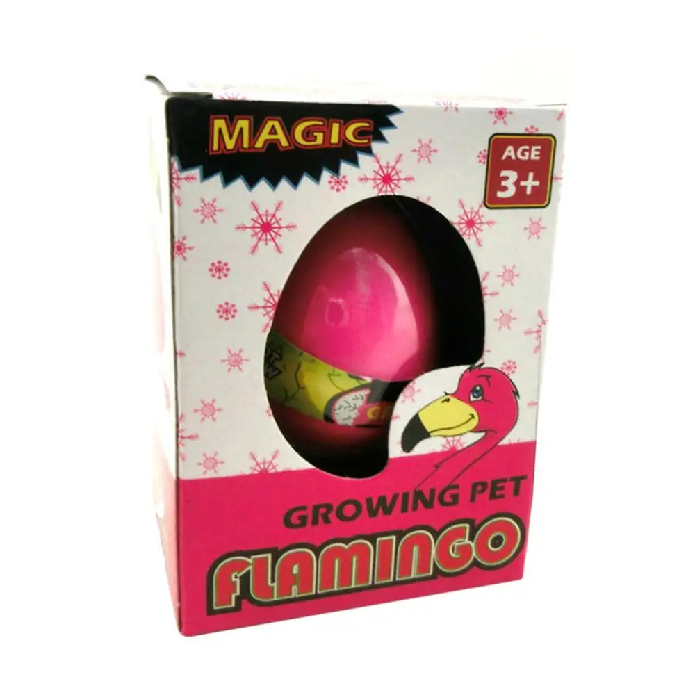 Flamingo Волшебное Инкубационное яйцо, фигурка лошади, добавляющая воды, трещины, растущее яйцо, развивающая игрушка для детей, подарки на день рождения - Цвет: Flamingo