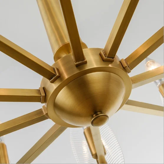 Постмодерн светильник шная медная лампа с перьями и кристаллами простая