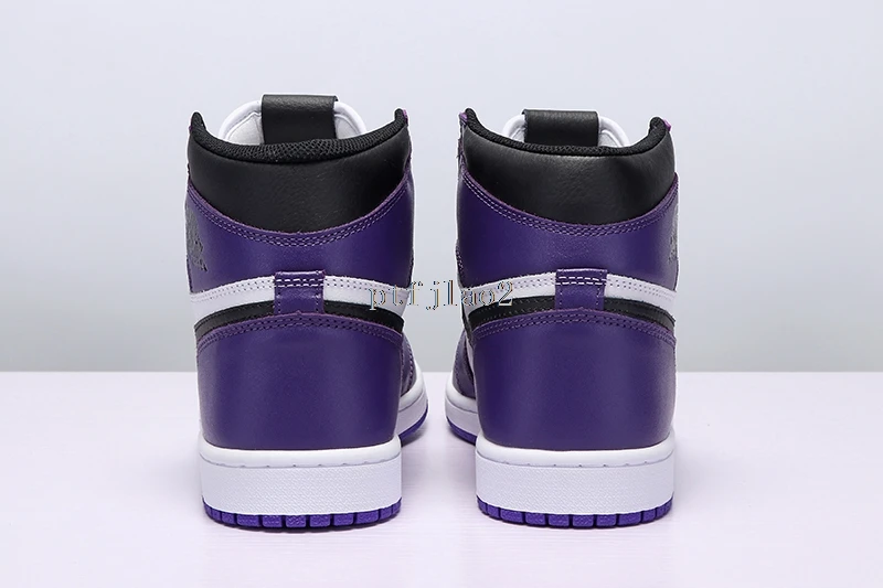 

New Arrival Nike Air Jordan 1 High AJ1 Basketball Shoes Men/Women Classic Casual Sports Shoes White Purple 36-45