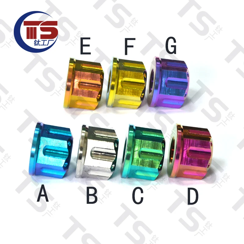 TS 6 шт. титановая гайка M6 M8 M10 M12 x 1 25 5 шаг Фланцевая шестигранные болты для