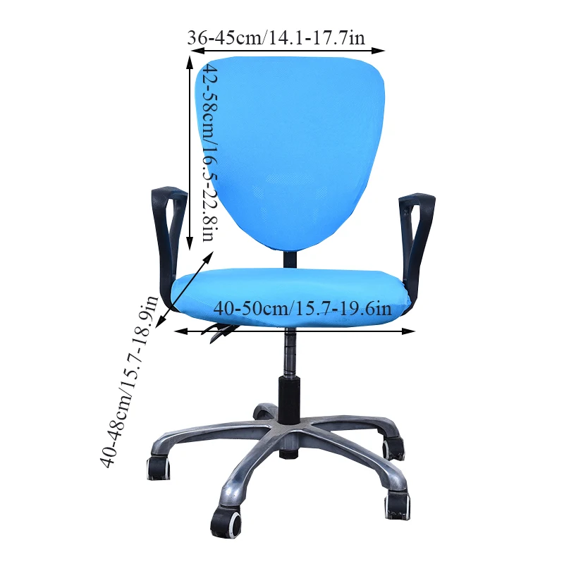 

Office Chair Cover Dot Print Split Armchair Cover Stretch Computer Chair Slipcovers Removable Seat Protector Case Home Decor