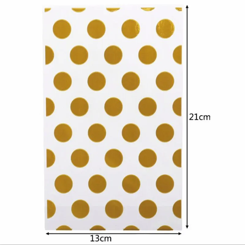 

50pcs Gold White Dots Candy Bag Packaging Plastic Sweets Bags Transparent Cookie Bag Birthday Wedding Party Gift Wrap
