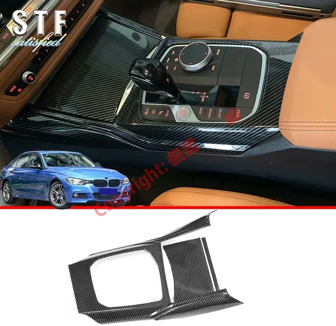 

Carbon Fiber Style Interior Gearshift Shift Gear Panel Frame Cover Trim Bezel Car-Styling Molding For BMW 3 Series G20 2019 2020