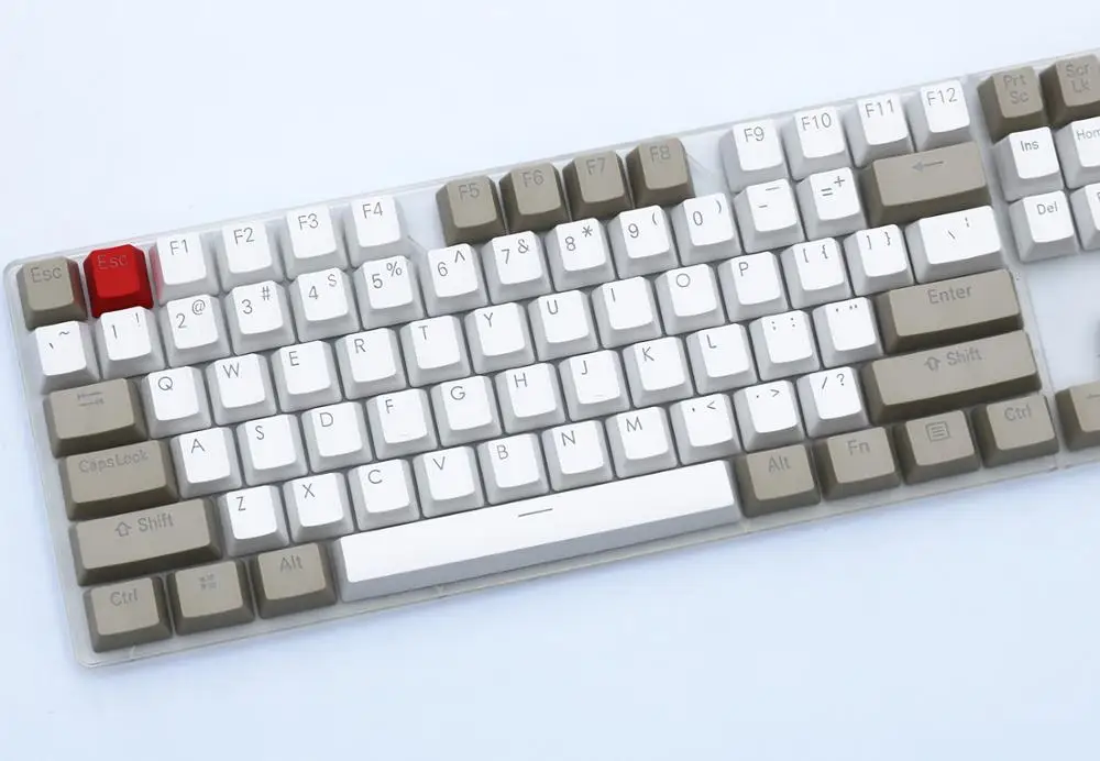 Серо белый переключатель MX профиля OEM для cherry/NOPPOO/Flick/Ikbc с двойной подсветкой 87/104
