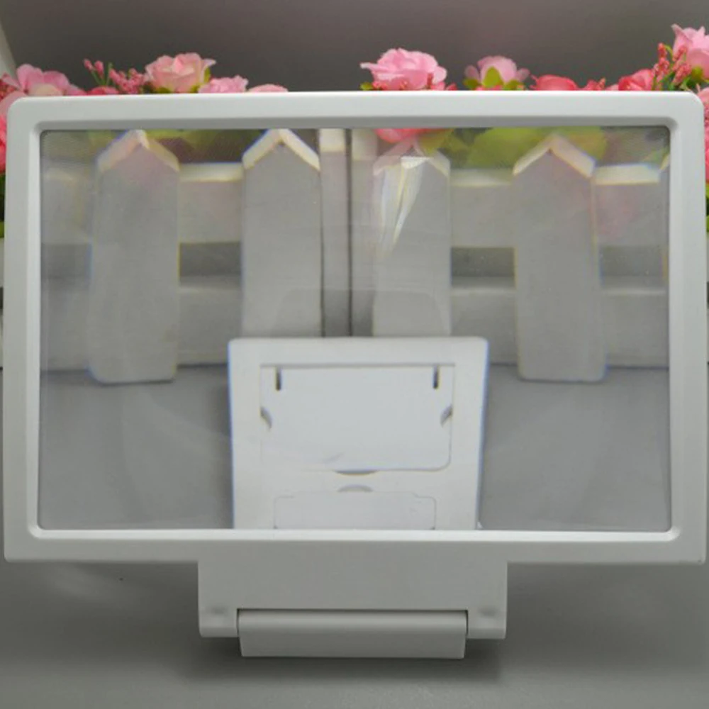 

3D Phone Screen Magnifier Stereoscopic Amplifying Desktop Foldable Leather Bracket Mobile Phone Holder Tablet Holder dropshippin