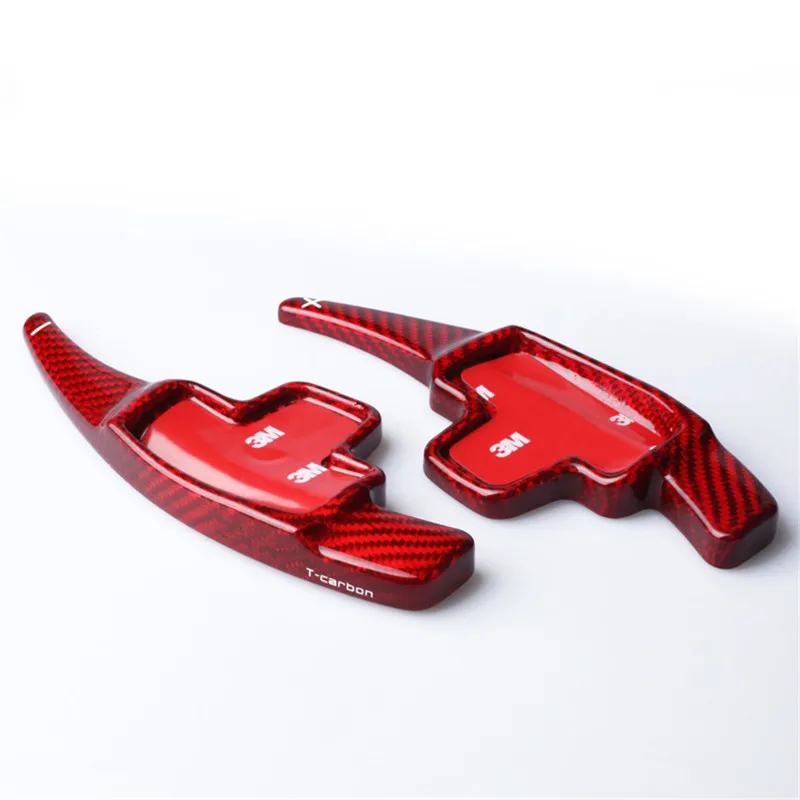 

Lengthen Style Red Glass fiber Steering wheel paddle shift Fit For Benz C200L C260L GLC GLE CLA