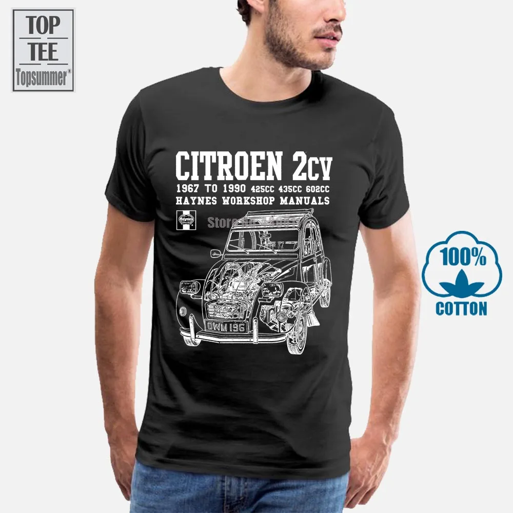 Франция классических автомобилей Citroen 2Cv футболка для женщин футболки мальчиков