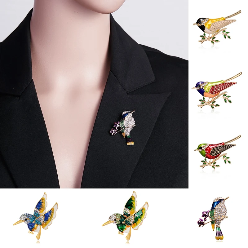 

Branch Flower Bird Flower Brooches Women Animal Casual Office Party Brooch Pins Gifts Wild Alloy Animal Brooch