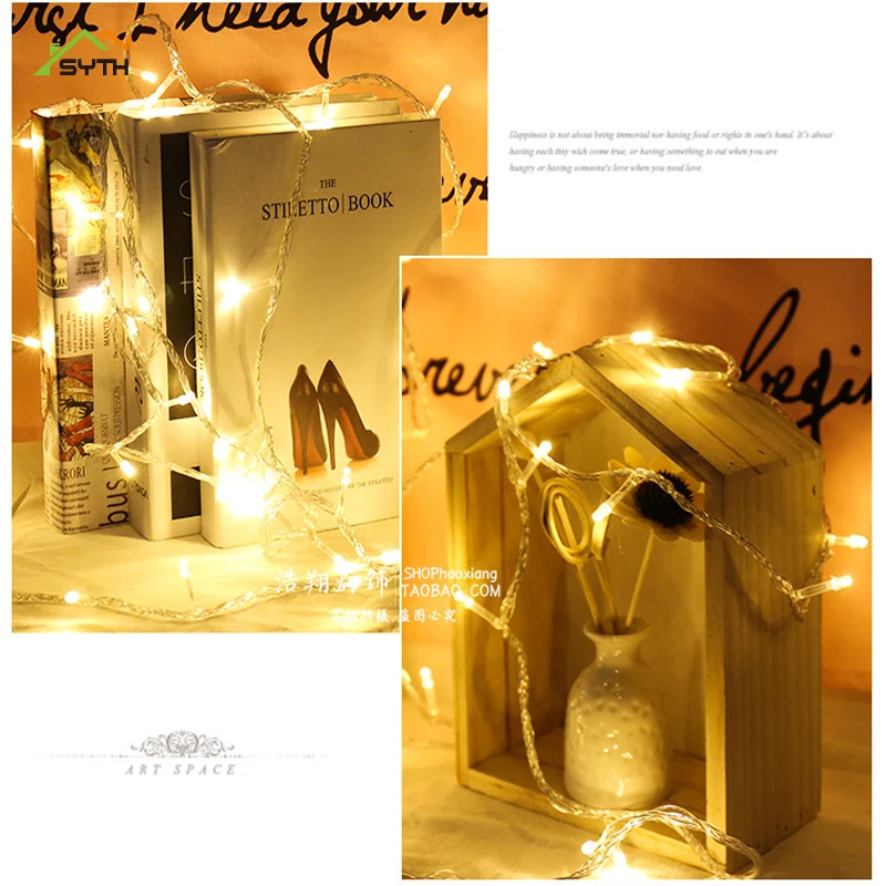 Светодиодная гирлянда 10 метров маленькие Звездные фонари Рождественский