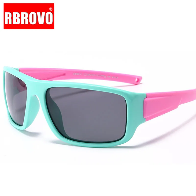 Новинка 2021 поляризованные зеркальные солнцезащитные очки RBROVO модные детские для