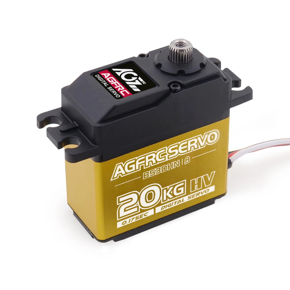 Серводвигатель AGFRC B53DHN 0 17 сек 20 кг титановый передаточный механизм HV