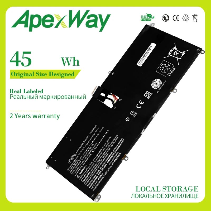 

Apexway 14.8V 45wh HD04XL 685866-1B1 685866-171 for HP Envy Spectre XT 13 2120tu 2021tu 2000eg