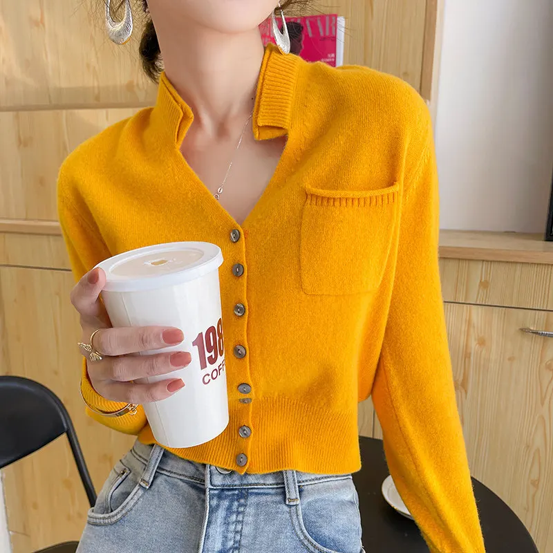 

Sweater women invierno 2021 Lantern sleeve knitted sweater female pullover Ladies one