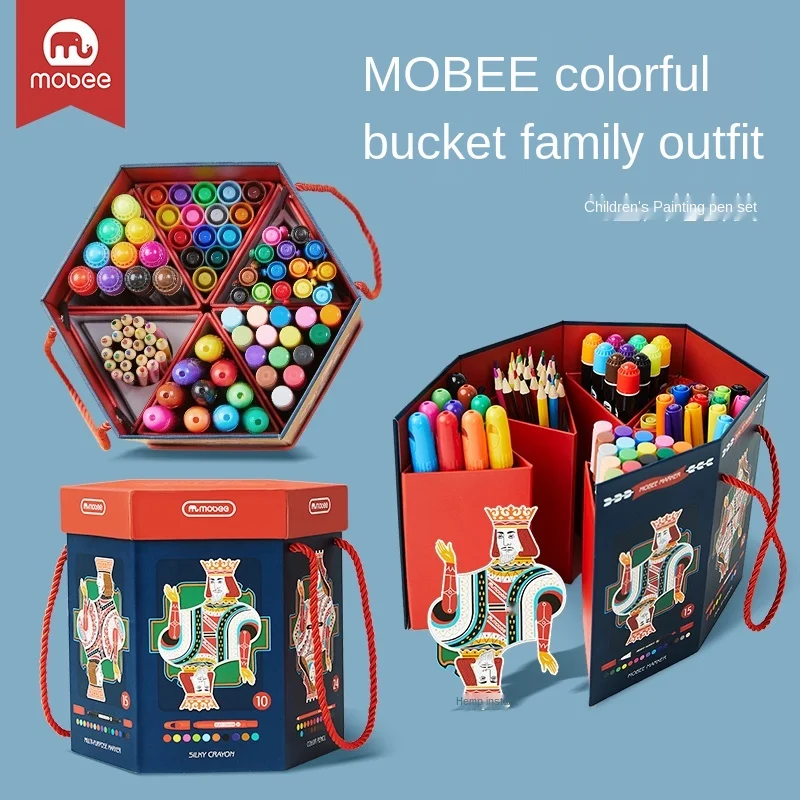 

Mobee Children's Gift Paintbrush Kindergarten Crayon Marker Pen Crayon Painting Kit Tools
