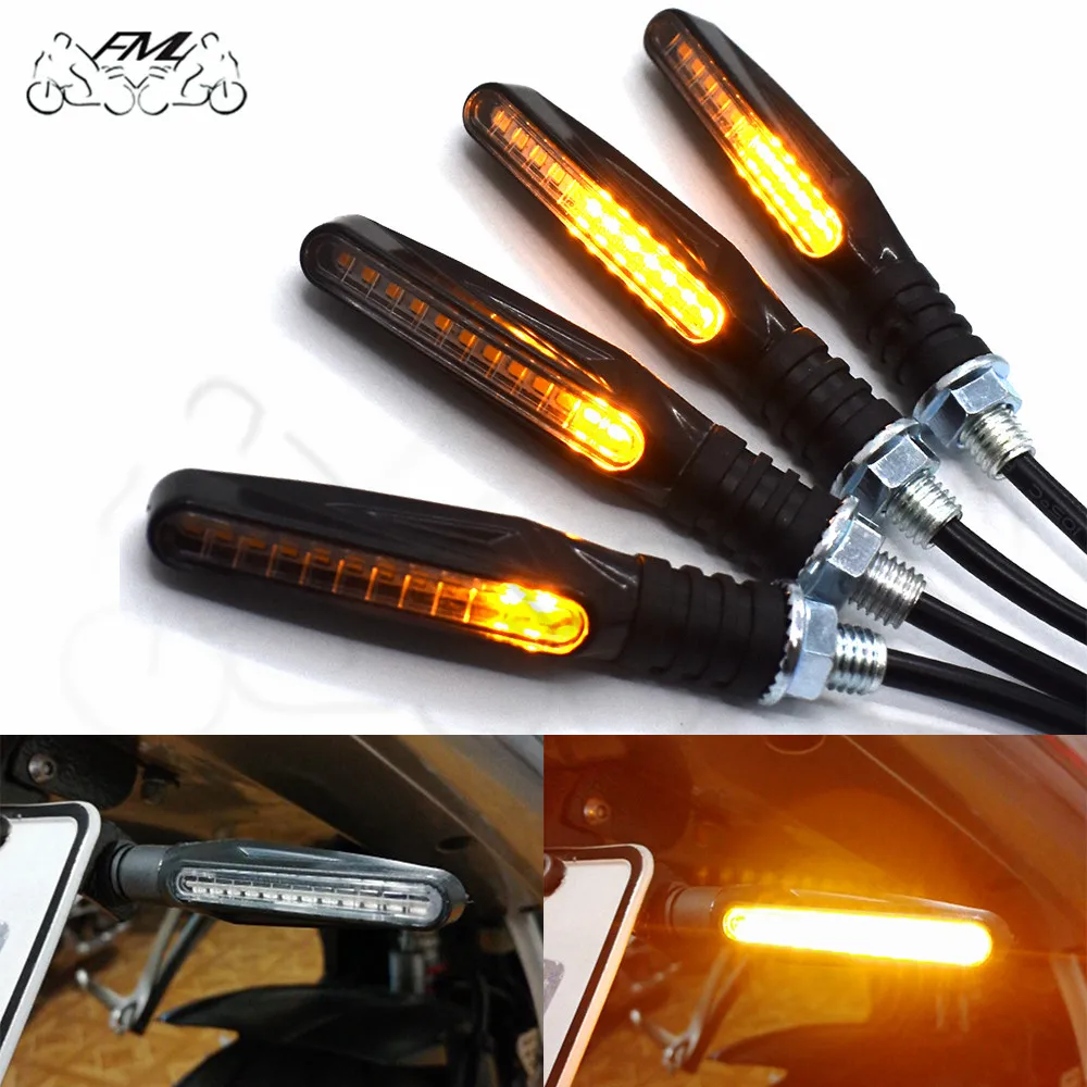 Мотоцикл Универсальный поворотники свет хвост мигалка LED течет вода гибкие для