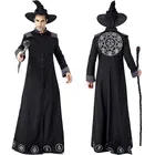 Umorden волшебный волшебник для взрослых костюм колдуна магический маскарадный костюм для мужчин Хэллоуин Пурим вечерние костюмы маскарадный костюм