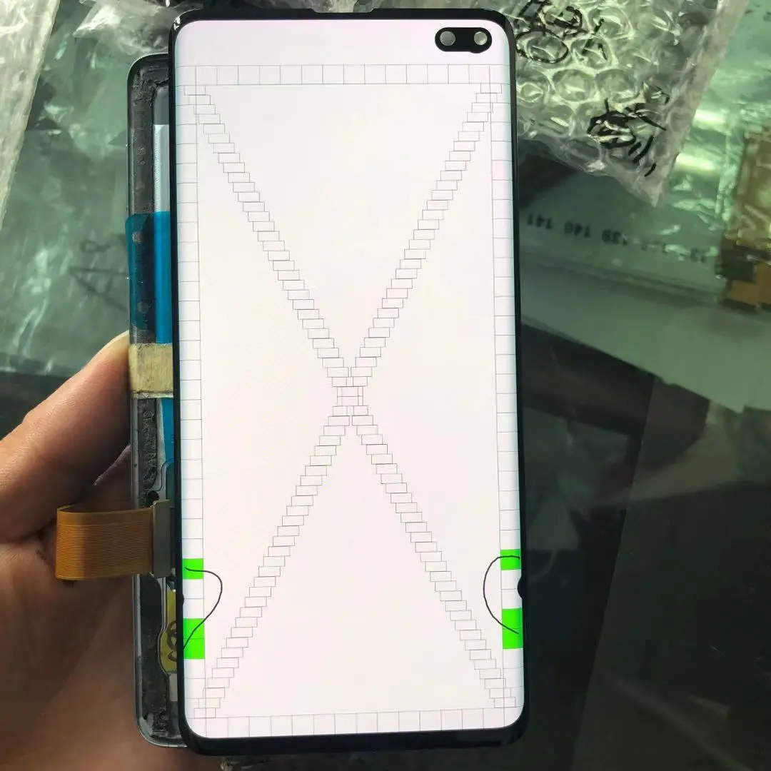 100% Original 6.4   S10+plus LCD For SAMSUNG Galaxy S10PLUS SM-G9750 G975F Display Touch Screen Replacement with dead pixels
