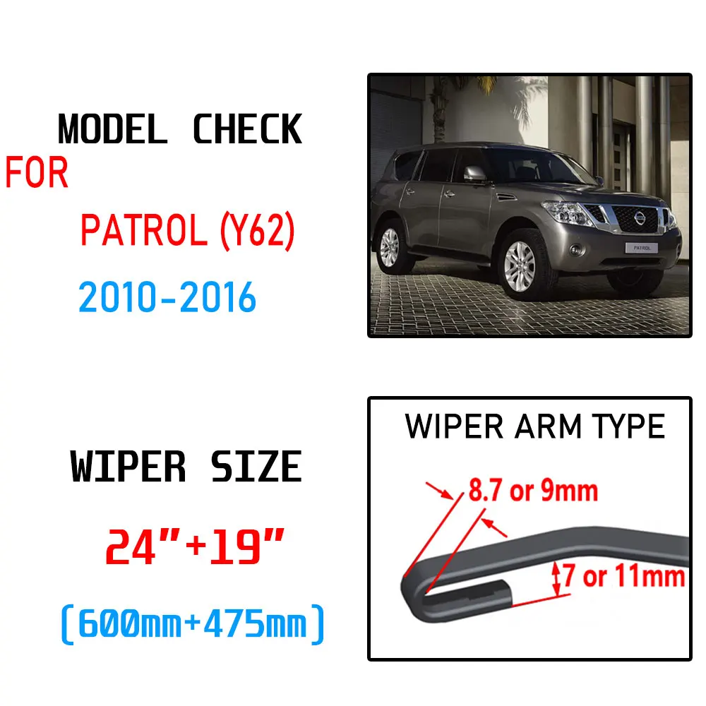 Для Nissan Patrol Y62 2010 2011 2012 2013 2014 2015 2016 Аксессуары лобовое стекло автомобиля