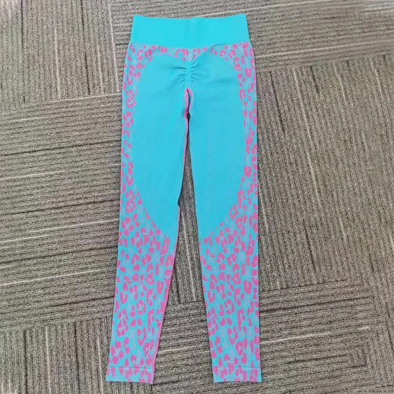 

2PCS/Set Yoga Set Seamless Fitness Tracksuit Leopard Yoga Bra High Waist Fitness leggings Workout GYM Suits Women Sports Suits