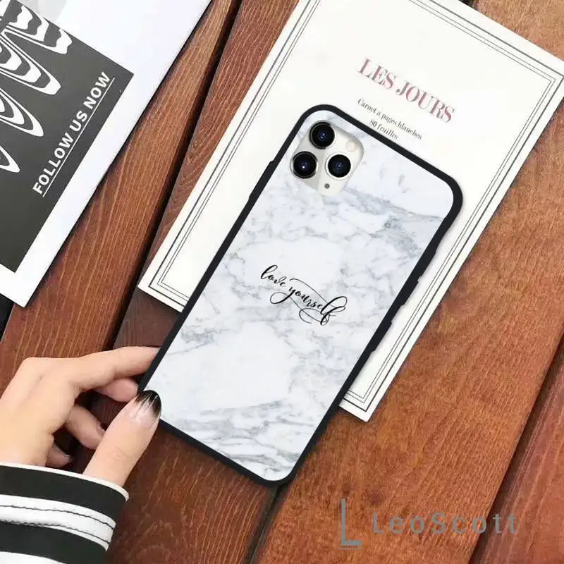 

GREY MARBLE INITIALS NAME Phone Case for iPhone 11 12 mini pro XS MAX 8 7 6 6S Plus X 5S SE 2020 XR