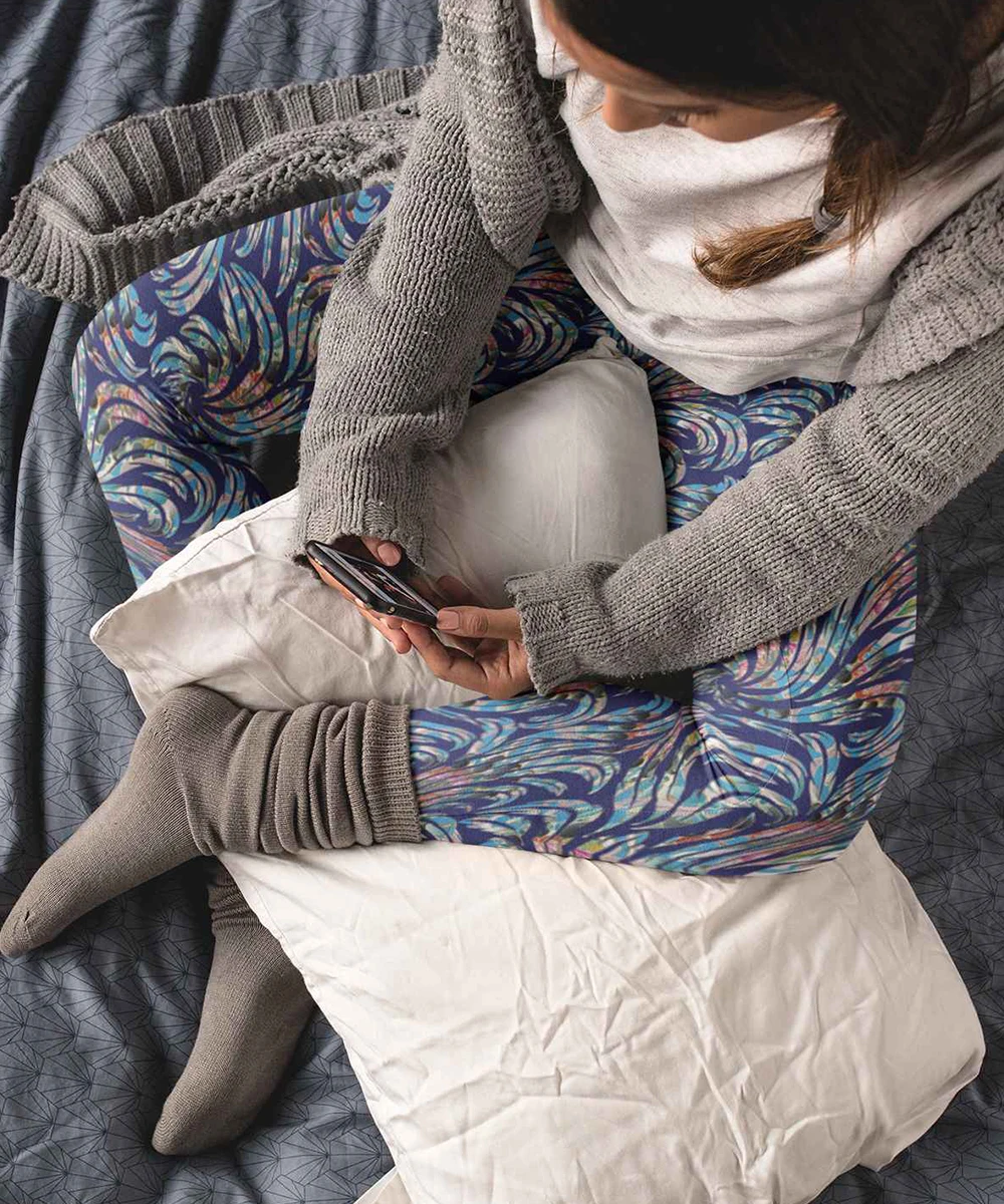 

Women Paisley Flowers Ethnic Print Leggings Indian Folk Pattern Leggins Brushed Buttery Soft Skinny Elastic Fitness Trousers