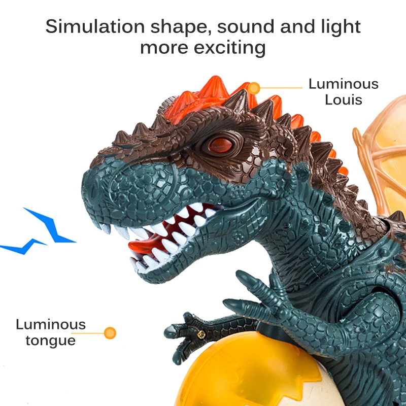 

Mechanical Pterosaurs Dinosaur Toy Walking Dinosaur Toy With Light Sound Multiplay Electric Kids Interactive Premium T-Rex Toys