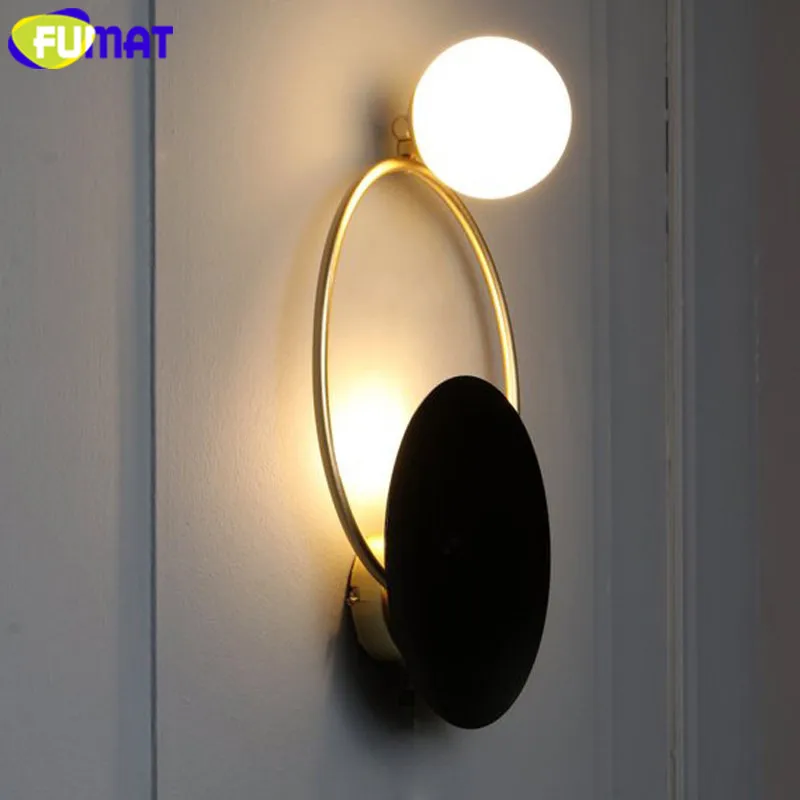 FUMAT Post-modern Wall Lamp Creative Art Deco LED Black Lights for Bedroom Bedside Hotel Stairs Study Room Light Fixture | Освещение