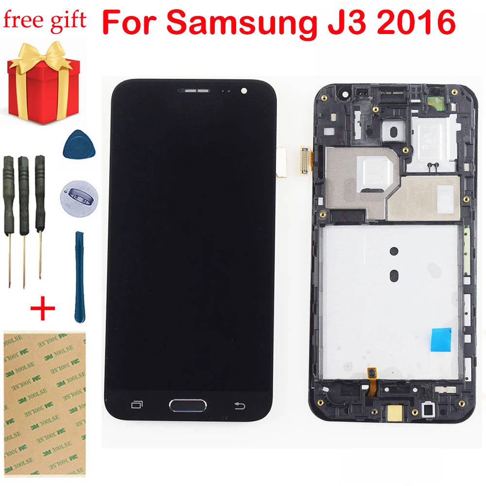 Для samsung J3 2016 ЖК J320f Дисплей Сенсорный экран дигитайзер в сборе для Galaxy j320 J320A J320F