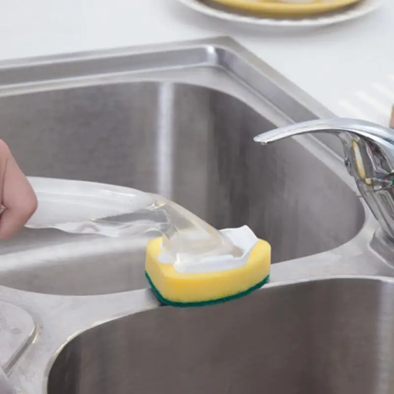 1 шт. кухонная щетка для мытья посуды Сменная Губка двухсторонняя губка
