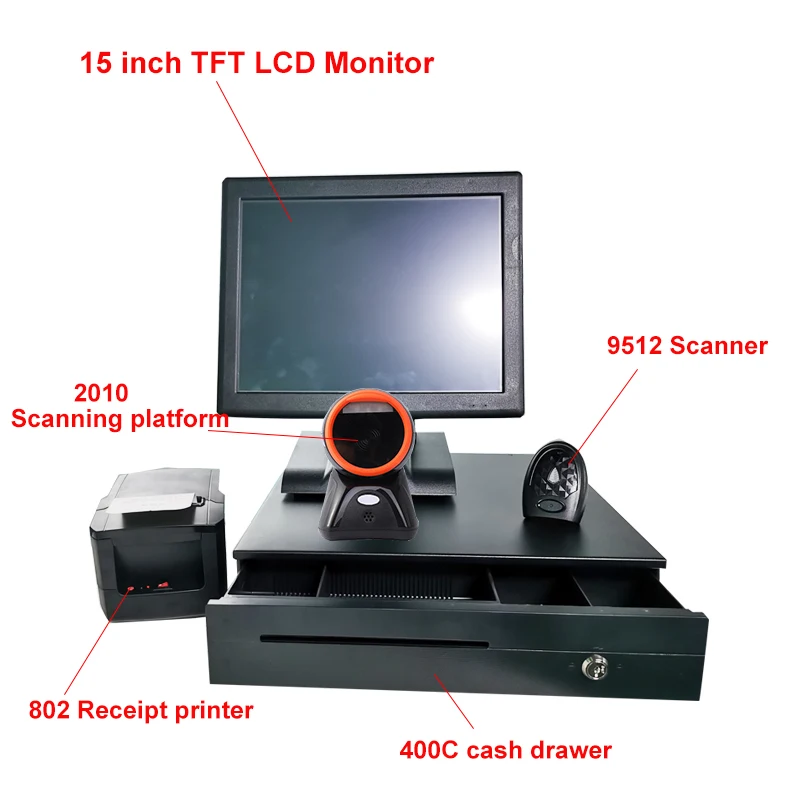 80 мм Термопринтер для чеков pos система с одним экраном кассовый аппарат все в